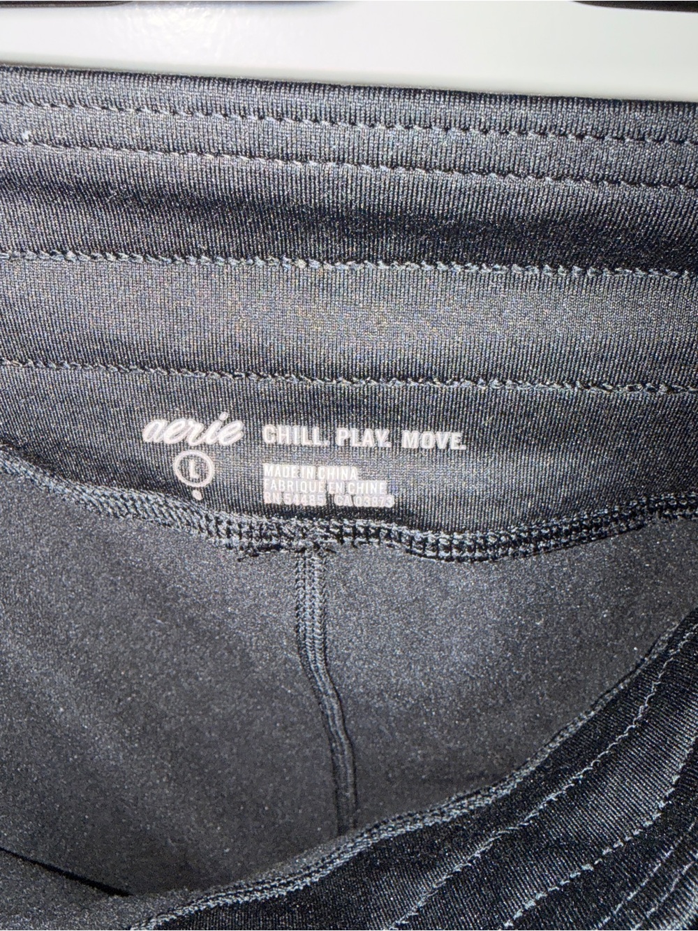 OFFLINE by Aerie Warmup Drawcord Leggings - Size Large - Color True Black - Picture 9 of 10
